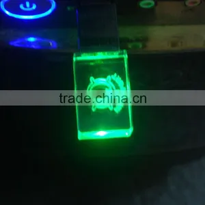 Top Selling Crystal Usb Flash Drive Wood Material LED Light Pendrive With Life Warranty thumbnail-4