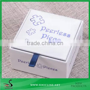 Sinicline Luxury Handmade Custom Logo Printed Paper Jewelry Gift Box Ring Box thumbnail-1
