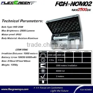 Rechargeable 18650 Battery 35W HID Flashlight thumbnail-2