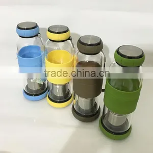 WB-S100 Premium Quality Reusable Glass Tea / Fruit Infuser Bottle thumbnail-6