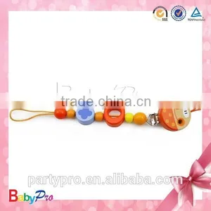 2015 Wholesales Custom Baby Wooden Pacifier Chain thumbnail-1