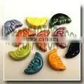 Lovely One Color Ceramic Beads - Moon Shape thumbnail-1