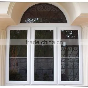 High Grade 3 Panel Triple PVC Casement Window Factory in Foshan thumbnail-3