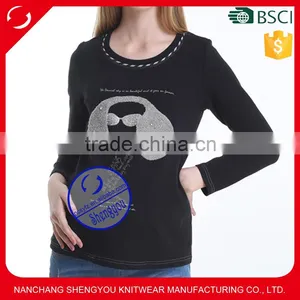 Custom 100% Cotton Embroidered Fleece Maternity Wear thumbnail-1