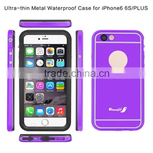 Slim Protective Waterproof Phone Case for Iphone 6 Plus Aluminum Metal Frame Full-Body Underwater thumbnail-3