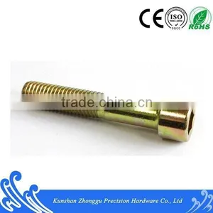 DIN912 Hex Socket Cap Screw Carbon Steel12.9grade Yellow Zinc thumbnail-1