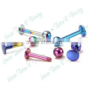 Labret Bars Titanium Plated Labret Ring Ball Lip Piercing Fashion Piercing Jewelry 316l Surgical Steel thumbnail-1
