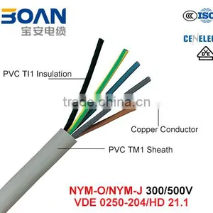 Nym Electric Wire 300/500V Cu/PVC/PVC Cable VDE 0250-204/HD 21.1 thumbnail-1