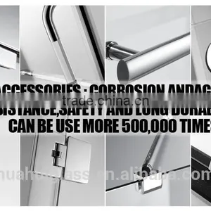 8mm 10mm Hinge Tempered Square Glass Shower Room thumbnail-5