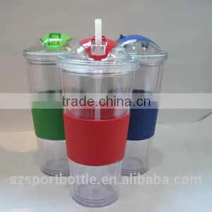 Cute Flip Straw 500ml-600ml Tailor-Made Classic Christmas Plastic Mug thumbnail-2