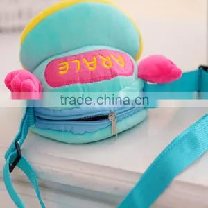 30*20cm Beautiful Customized Blue Plush Angel Girl Doll Satchel With Matched Embroidery Cap thumbnail-3