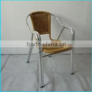 Double Tube Aluminum Rattan Chair thumbnail-2