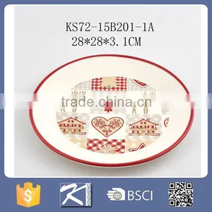 Eco-friendly Stoneware Round Plate thumbnail-1