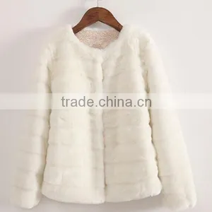 Girls Wholesale Pink Fur Jacket, Fur Lined Jacket thumbnail-6