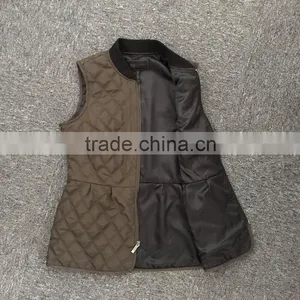 Women Elegant Slim Green Winter Vest thumbnail-1