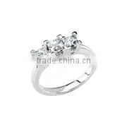 3-Stone Mounting Engagement Ring Mount231 thumbnail-1