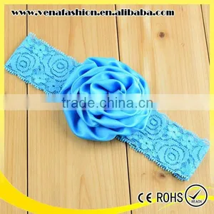 Handmade Knit Big Flower Baby Crochet Headbands thumbnail-4