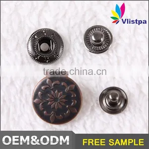 Custom Logo Washable Nickel-Free Fashion Metal Button for Jeans thumbnail-3