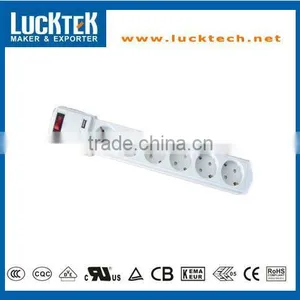 6 WAY GERMANY TYPE POWER STRIP WITH USB CHARGER thumbnail-1