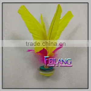 Oriental Feather Kick Shuttlecock Classical Sport Game Jianzi Vintage Yellow thumbnail-3