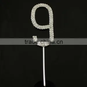Cheap Fashion Rhinestone Cake Topper for Decoration B0299 thumbnail-1