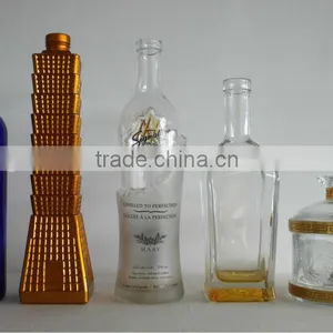 GOLD COLOR LIQUOR BOTTLE thumbnail-1