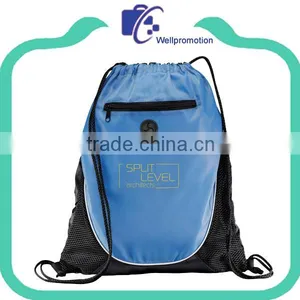 Wholesale Polyester Sports Drawstring Bags Backpack With Logo thumbnail-2