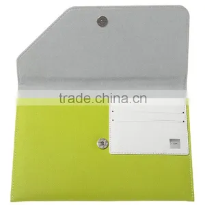 2-Tone PU Leather Envelope Sleeve Pouch for Tablet With Card Holders thumbnail-3