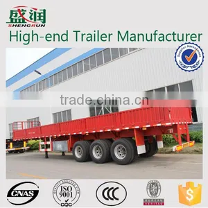 Tri-axle China Export Drop Side Semi Trailer thumbnail-1