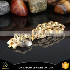 Fashion Stainless Steel Gold Chain Bracelet For Biker thumbnail-2