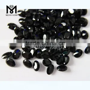 Chinese Wholesale Oval Cut 5*7 mm Agate Black Oval Stone thumbnail-3