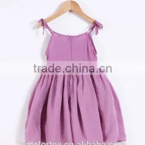 China Girls Summer Cotton Chiffon Pleated Braces Princess Skirt thumbnail-2