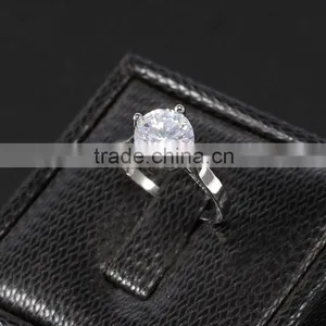 Simple Ring Design Single Prong Setting Zircon Finger Ring Small Elegant Rings For Women thumbnail-3