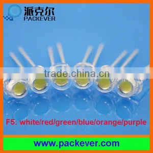 Purple Color 395nm 400nm F5 5mm Small Size Straw Hat LED Diodes Beads thumbnail-1