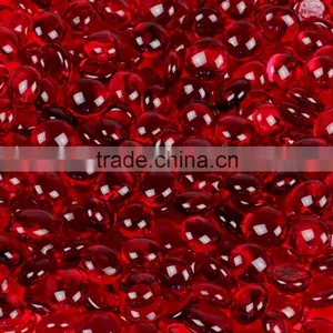 Flat Glass 17-19mm Ruby Red Glass Gems ,gems Stone for Vase Filler thumbnail-2