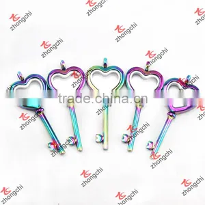 Colorful Rectangle Glass Memory Lockets Wholesale ZC Metalic Jewelry thumbnail-6