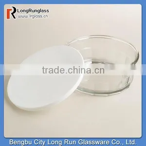 LongRun 6" Elegant Glass Working Bowl With Plastic Lid New Fancy Glassware Wholesale thumbnail-1