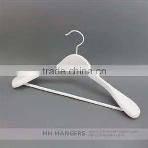 Large Shoulder White/black Vintage for Suit Wooden Garment Hanger thumbnail-4