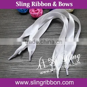 Wholesale White Satin Ribbon Handle With Plastic Barb thumbnail-1