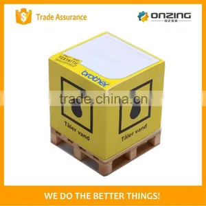 On Desk Wooden Pallet White Paper Memo Cube With Customized Logo thumbnail-3