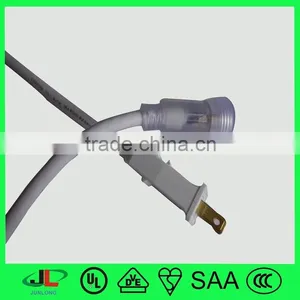 UL 2 Pin Male Plug With Fuse, UL Waterproof Female Plug and American Flexible Extension Cord thumbnail-1