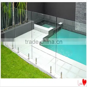Frameless Glass Fence/handrails With Tempered Glass Fence Panel for Swimming Pool thumbnail-2