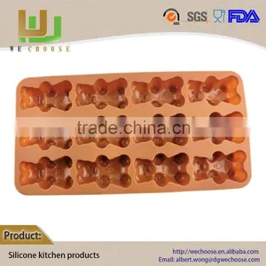DIY Silicone Bakeware Lovely Bear Shapedchocolate Mold Cake Mold Candy Mold Ice Cube Trays for Promotion thumbnail-2