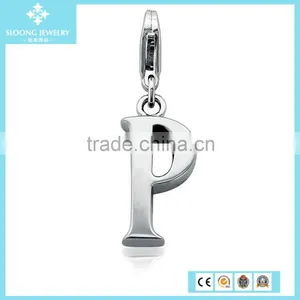 Q Alphabet Pendant Design Letter Q Charm in Sterling Silver thumbnail-3