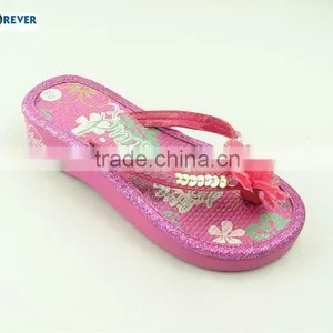 Lovely and Flower Imprinted Girl High Heel EVA Slipper 2013 thumbnail-1