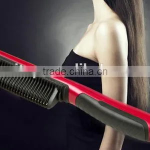 Fashion Professional Natrual Hair Straightener Brush Electric Hair Comb thumbnail-4