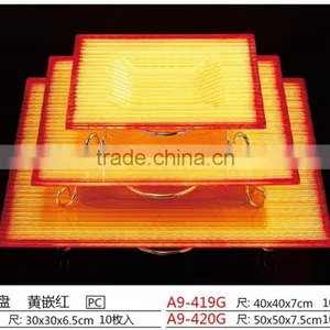 China Reusable Rectangle PC Fruit Plate thumbnail-6
