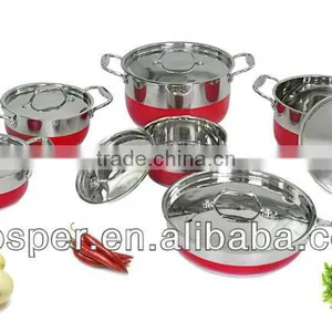12pcs Red Painting Kitchen Cookware Set thumbnail-1