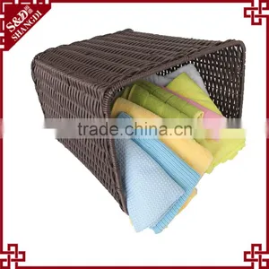 Wholesales Chinese Supplier PE Rattan Plastic Laundry Basket for Dirty Clothes thumbnail-1