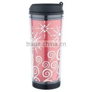 Office Mug,16OZ Female Plastic Office Cup Advertising Cup ad Vacuum Flask 480ml Auto Mug thumbnail-1
